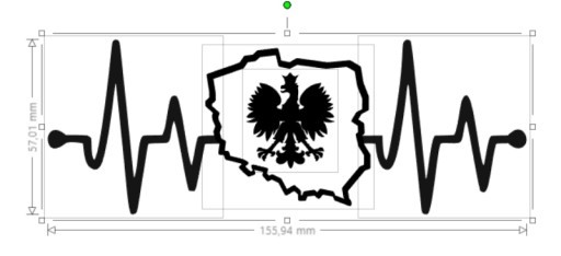 Zdjęcie oferty: Naklejka "Polska" Linia życia155x57mm