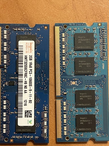Zdjęcie oferty: Pamięć RAM SO-DIMM DDR3 2x2Gb
