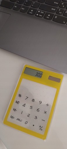 Zdjęcie oferty: Kalkulator żółty przezroczysty 