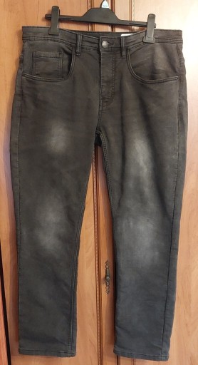 Zdjęcie oferty: Czarne męskie ocieplane jeansy JeanPascale W36 L32