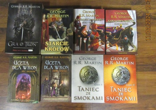 Zdjęcie oferty: Gra o tron + 8 książek, George R.R. Martin komplet