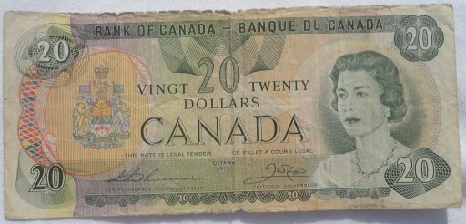Zdjęcie oferty: Kanada CAD $ 20 dolarów 1979 r Królowa Elżbieta II