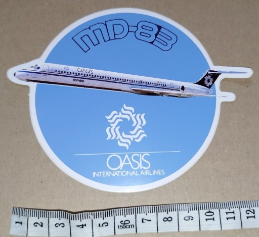 Zdjęcie oferty: naklejka lotnictwo (20) Oasis MD-83