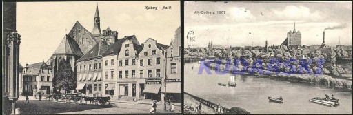 Zdjęcie oferty: KOŁOBRZEG Colberg  z rok  1807 1913  + rynek zestaw 2 pocztówki 