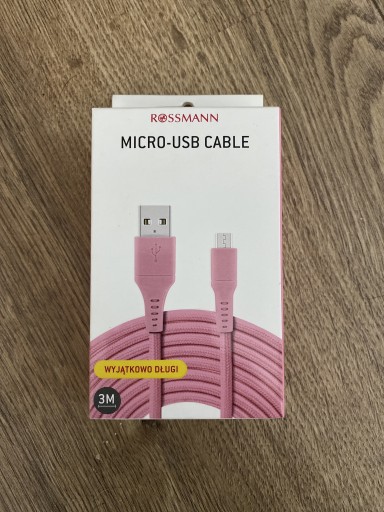 Zdjęcie oferty: Kabel micro USB 3m różowy 
