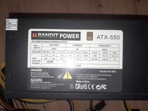 Zdjęcie oferty: Zasilacz BanditPower 550 W 80 PLUS