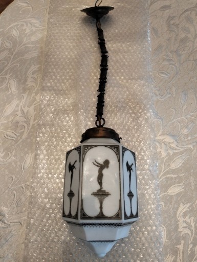 Zdjęcie oferty: Stara lampa wisząca żyrandol secesja art deco