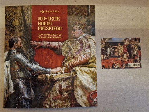 Zdjęcie oferty: 500-lecie HOŁDU PRUSKIEGO. Blok 389 A (cięty), Fi: 5440** - Folder.