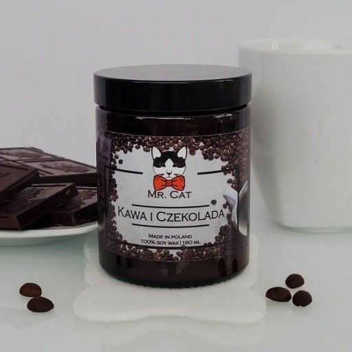 Zdjęcie oferty: Świeca sojowa "Kawa i Czekolada" - Mr. Cat