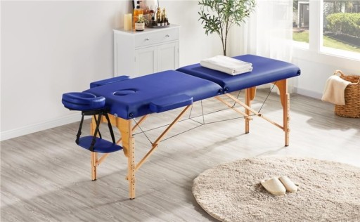 Zdjęcie oferty: Mobilny stół do masażu z drewnianymi nóżkami