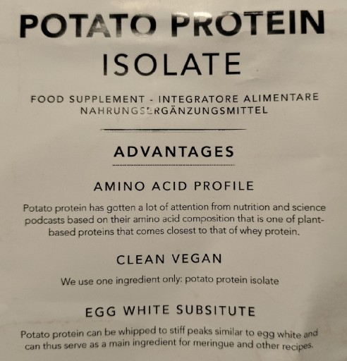 Zdjęcie oferty: Potatowhip białko ziemniaczane 200g wypieki Sosa