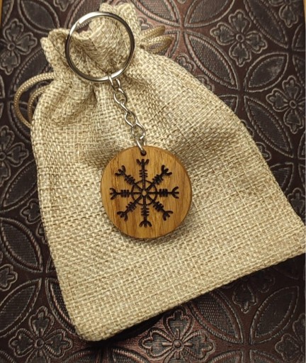 Zdjęcie oferty: Wikiński amulet ochronny, TARCZA ALGIZOWA, brelok