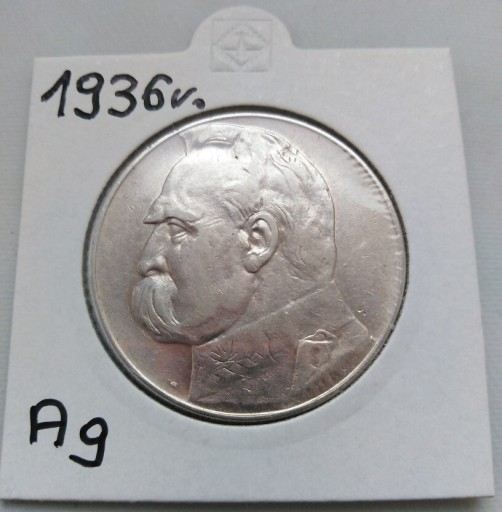 Zdjęcie oferty: 10 złotych z 1936 roku JÓZEF PIŁSUDSKI