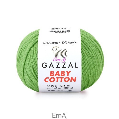 Zdjęcie oferty: Włóczka GAZZAL Baby Cotton zielona 3448