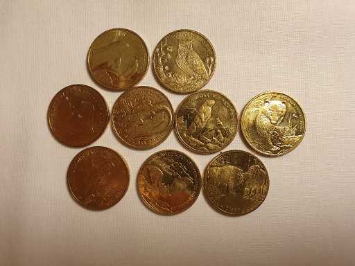 Zdjęcie oferty: Zwierzęta na monetach 2 zł x 7 sztuk