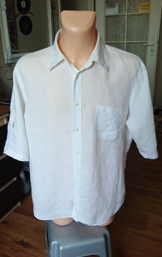 Zdjęcie oferty: Marc O'polo koszula męska XL z krótkim rękawem lniana lato biała