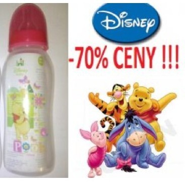 Zdjęcie oferty: Butelka z zatyczką Disney Kubuś 250ml z podziałką