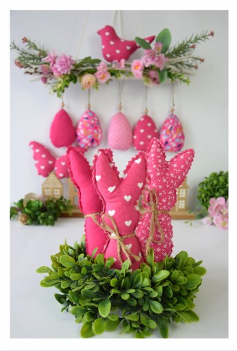 Zdjęcie oferty: Różowe króliczki, ZAJĄCZKI WIELKANOCNE. Króliki