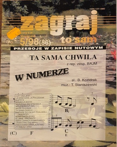 Zdjęcie oferty: Zagraj to sam 5/98 - nuty - miesięcznik 1998