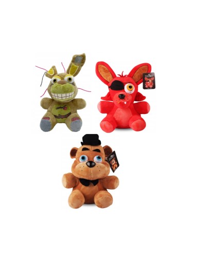 Zdjęcie oferty: 3x Maskotki FNAF Springtrap Foxy Freddy PROMOCJA