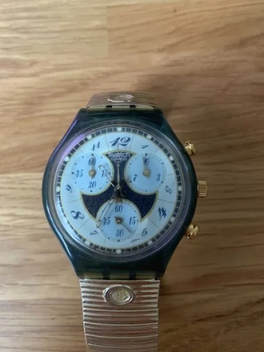 Zdjęcie oferty: Swatch Chrono 1993 Vintage VOLUPTEÁ SCM104 Gold