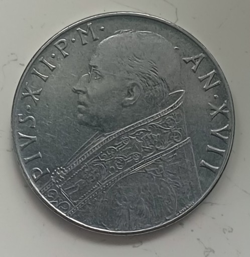Zdjęcie oferty: Watykan - Pius XII - 100 lirów - 1955r.
