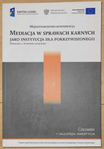 Zdjęcie oferty: Mediacja w sprawach karnych