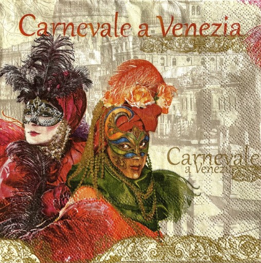 Zdjęcie oferty: Serwetka decoupage Carnevale a Venez 33x33 cm 1szt