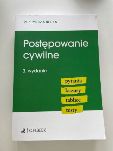 Zdjęcie oferty: Postępowanie cywilne pytania kazusy tablice testy