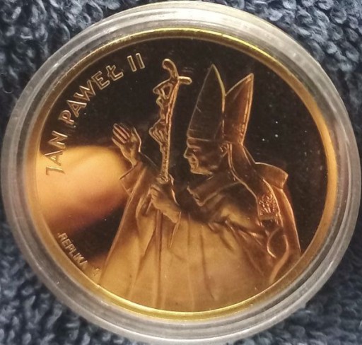 Zdjęcie oferty: kopia złotej monety JP II 200 000  z 1987 r Ag 925