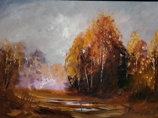 Zdjęcie oferty: ,,Po deszczu,,obraz olejny Artur Sudak 50x70cm 