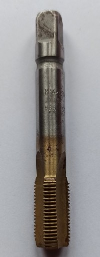 Zdjęcie oferty: Gwintownik ręczny prawoskrętny M14x1,25 .1 HSS powlekany TiN wykańczak