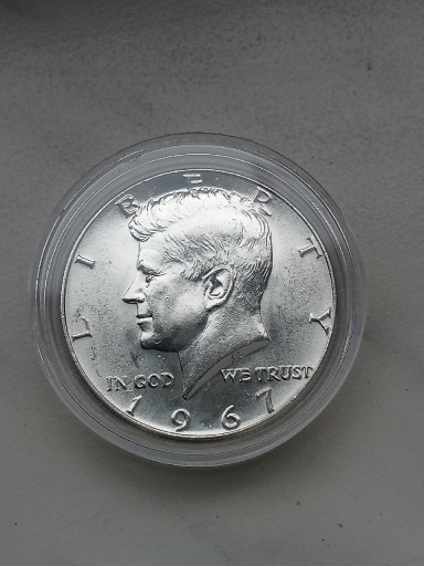 Zdjęcie oferty: USA 1/2 Half Dollar J. Kennedy 1967 r -srebro 