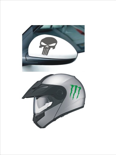 Zdjęcie oferty: Punisher Monster Energy naklejki kask motocykl