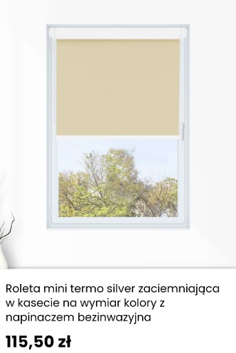Zdjęcie oferty: Roleta mini termo silver zaciemniająca w kasecie