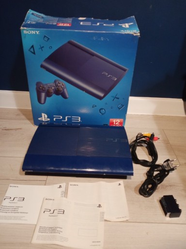 Zdjęcie oferty: PS3 niebieskie, pudełko, kable, unikat do kolekcji