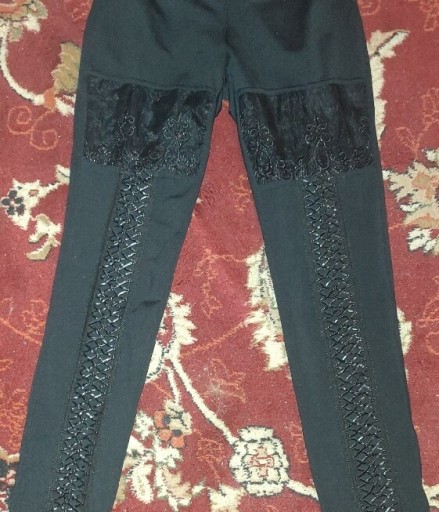 Zdjęcie oferty: Gotyckie legginsy XXS XS goth alternative Djuk 