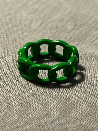 Zdjęcie oferty: Zielony pierścionek ring vintage green łańcuch