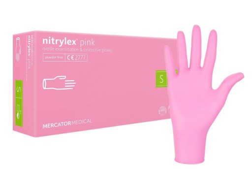 Zdjęcie oferty: Rękawice Nitrylowe Mercator Classic S PINK