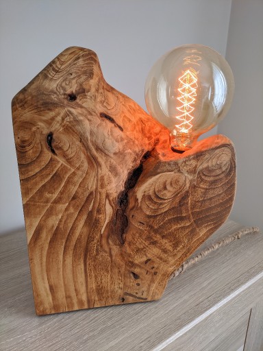 Zdjęcie oferty: Lampa drewniana loftowa - ręcznie robiona