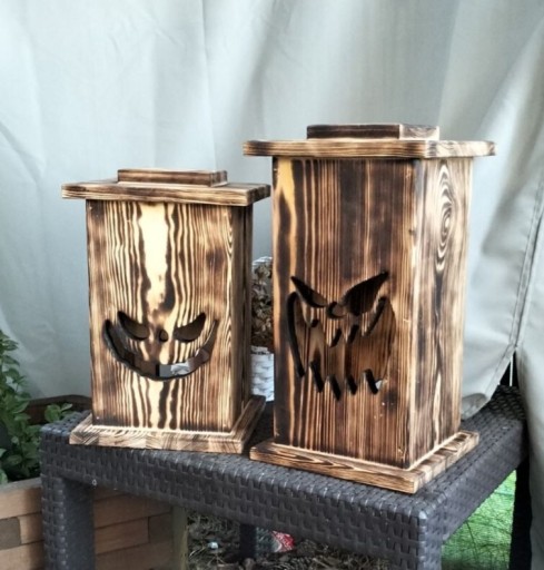 Zdjęcie oferty: Lampion drewniany na halloween 
