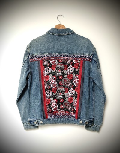 Zdjęcie oferty: Katana Kurtka Jeansowa M/L 38 40 Handmade Naszywki