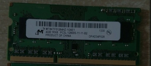 Zdjęcie oferty: 2 x RAM DDR3 Micron MT8KTF51264HZ-1G6E1 4 GB