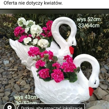 Zdjęcie oferty: Łabędź plastikowy donica na kwiaty z donica 