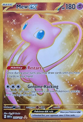 Zdjęcie oferty: Pokemon TCG 151,  Mew EX 205/165  Secret Rare Gold