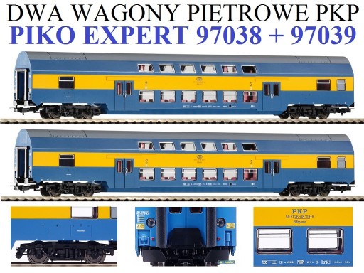 Zdjęcie oferty: GLEDZIU PIKO 97038 + 97039 2 x WAGON PIĘTROWY PKP 