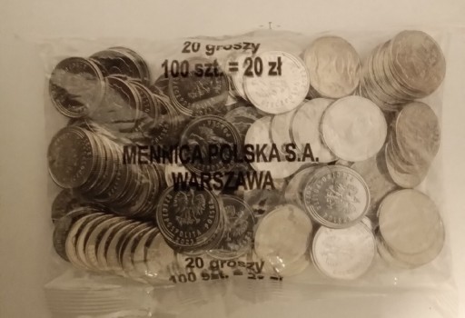 Zdjęcie oferty: 20gr groszy 2023 woreczek saszetka mennicza