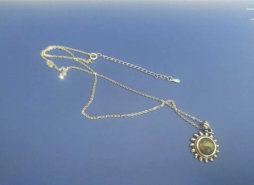 Zdjęcie oferty: Naszyjnik srebrny łańcuszek z labradorytem Słońce