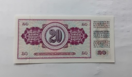 Zdjęcie oferty: 20 Dinarów Jugosławia 1974 r