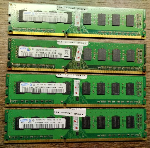 Zdjęcie oferty: 8GB Ram SAMSUNG 1333Mhz 4 szt (4x2GB)